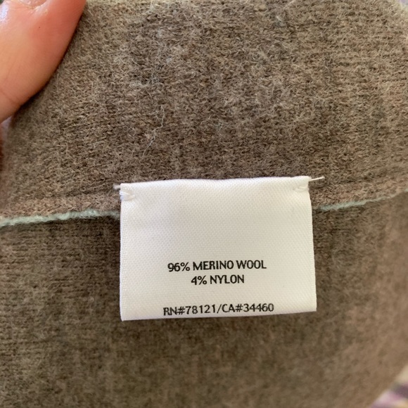 Eileen Fisher Light Blue + Gray Wool Blazer - Picture 6 of 6